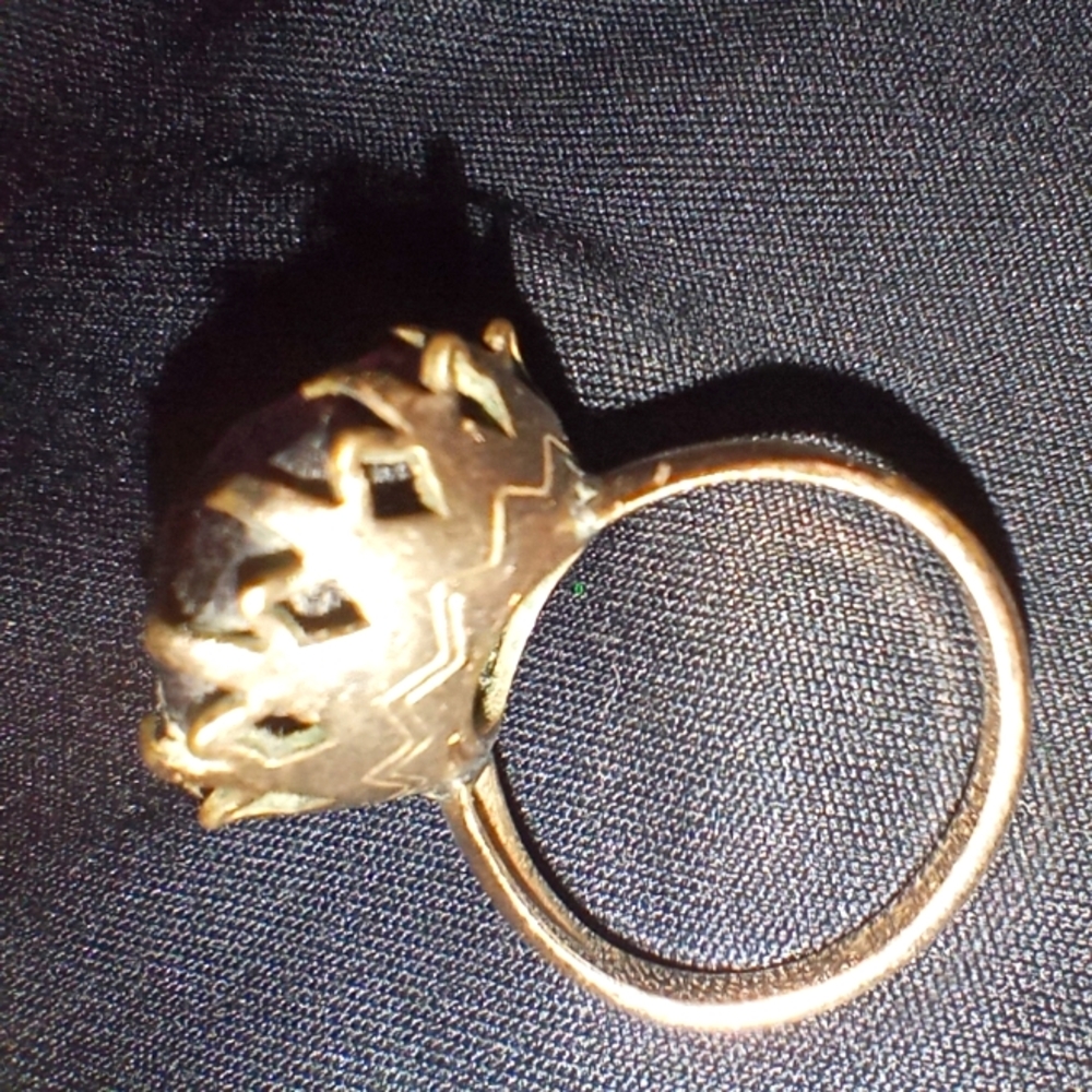 RARE Mid Century ring Clark & Coombs 10k Gold Filled Amethyst cocktail ring